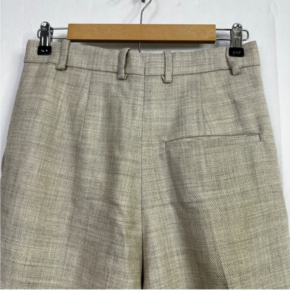 COS Wide Leg Wool Trouser Pant Tan / Gray size 6 US - Picture 4 of 11